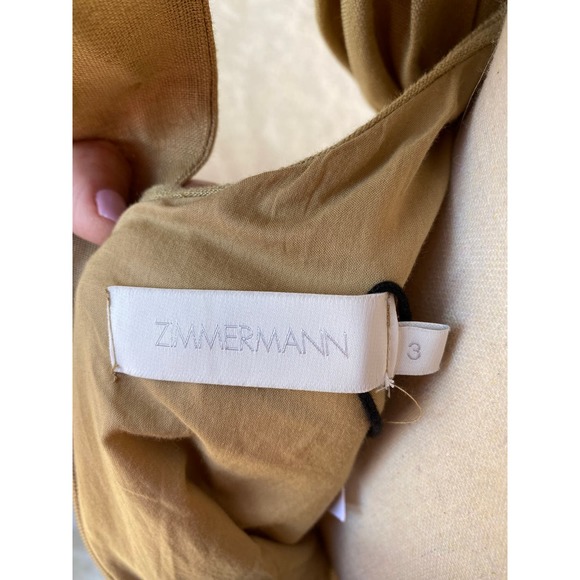 Zimmermann Mae Coquette Bow 100% Linen Tea Party Style Dress Size L - Picture 5 of 11